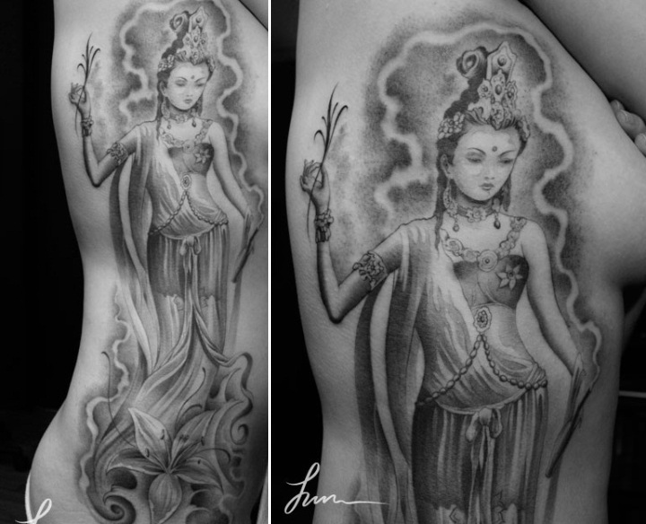 Ý nghĩa hình xăm Phật Bà Quan Âm là sự bảo vệ và cảm giác yên bình trong cuộc sống. Hãy tìm hiểu rõ hơn về những cách thể hiện ý nghĩa của hình xăm này thông qua những nghệ nhân đầy tài năng tại 468 Tattoo.