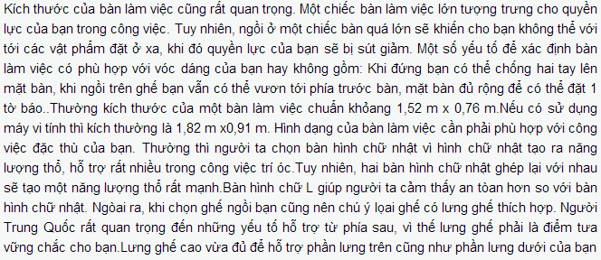 kich thuoc ban lam viec phai hop ly Phong thủy văn phòng theo quan niệm của người Trung Hoa